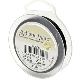 ARTISTIC WIRE BLACK 20 GA 15 YD SPL