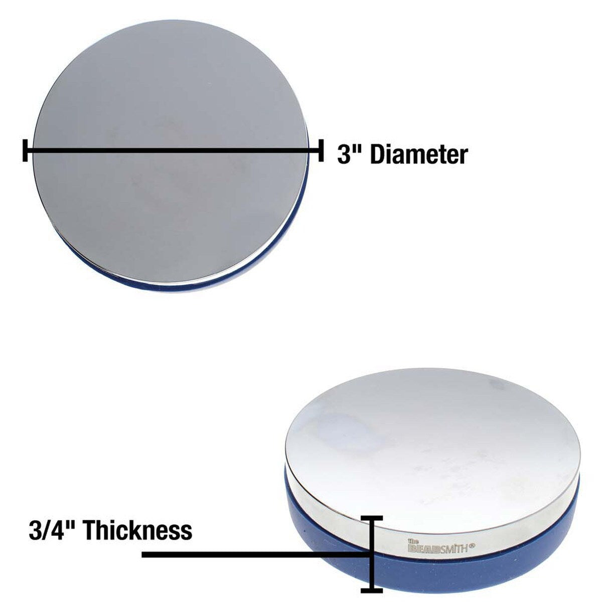 BENCH BLOCK WITH SILICONE BASE 3 INCH ROUND