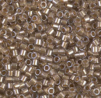 DELICA 10/0 SPARKLING LT BRONZE LINED CRYSTAL
