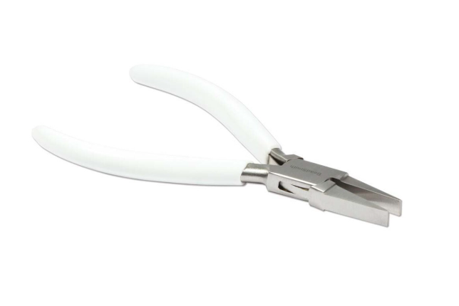 FLATNOSE PLIER 130MM W SPRING WHITE PVC