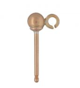 Gold Filled Ball Post with Open Ring - 3mm