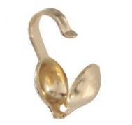 Gold Filled Clamshell Bead Tip with .8mm Hole - 3.5mm OD