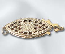 Gold Filled Filigree Pearl Clasp w/1 Ring