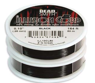 ILLUSION CORD .010 DIA BLACK 50 METER SPOOL