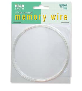 MEMORY WIRE NECKLACE SLVR PLT 3.6 12 TURNS