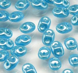 MINIDUO TURQUOISE BLUE WHITE LUSTER