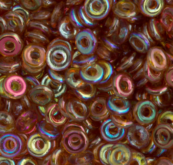 O BEADS CRYSTAL ORANGE RAINBOW