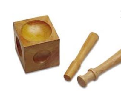 WOOD DAPPING DIE WITH 2 PUNCHES