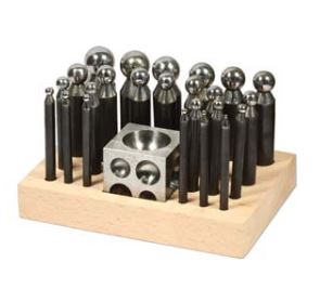 DAPPING SET 24 PIECES+STEEL DAP BLOC