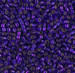 DELICA 10/0 SILVER LINED VIOLET DYED