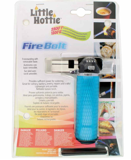 FIRE BOLT MICRO TORCH BLUE ALUMINUM GRIP